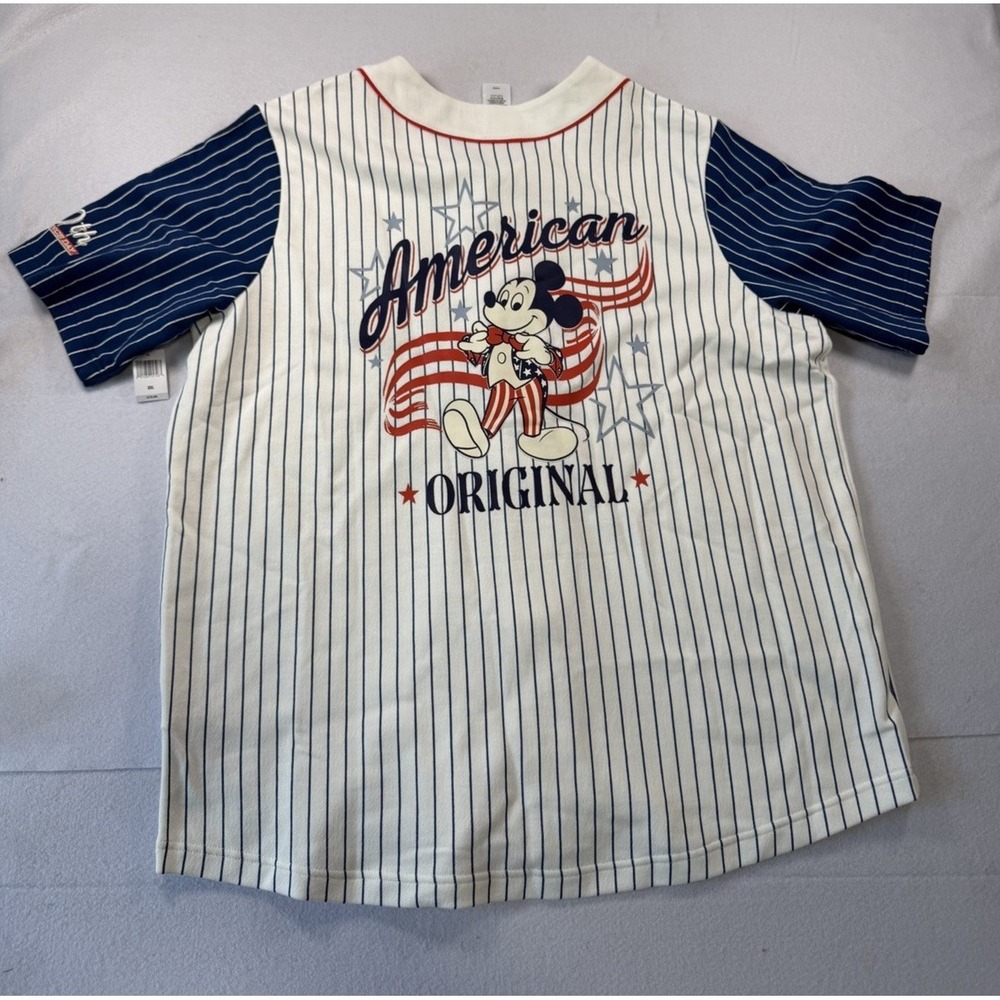 2026 Walt Disney World Mickey Mouse American Original Baseball Jersey USA 250th! - Picture 2 of 10